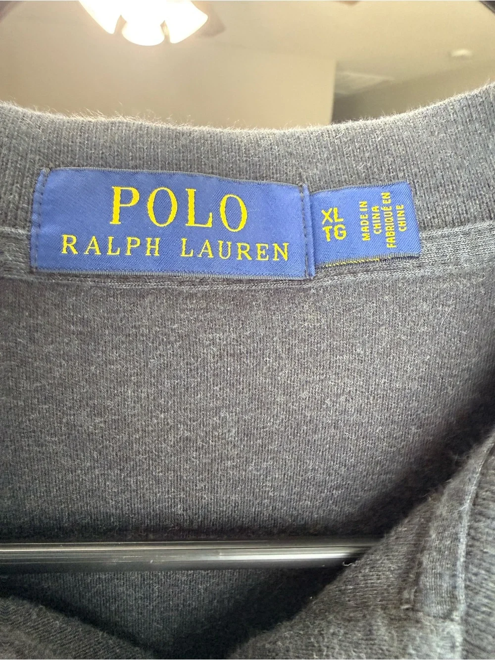 Polo by Ralph Lauren Men’s XL Charcoal Heather Short Sleeve Cotton Polo Shirt